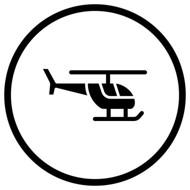 Helikopter Vektör Simgesi Tasarım İllüstrasyonu