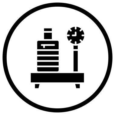 Bagaj Ölçekli Vektör Simgesi Tasarım İllüstrasyonu