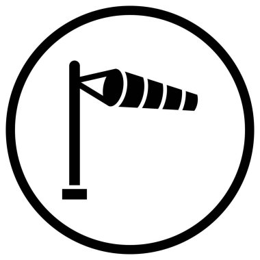 Windsock Vektör Simgesi Tasarım İllüstrasyonu