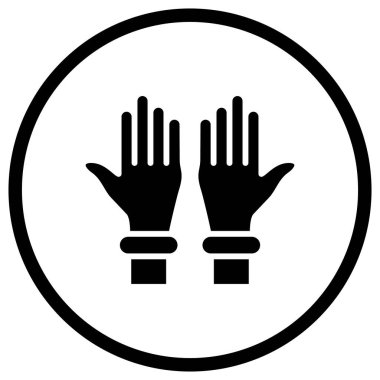 Plastik Eldiven Vektör Simgesi Tasarım Çizimi