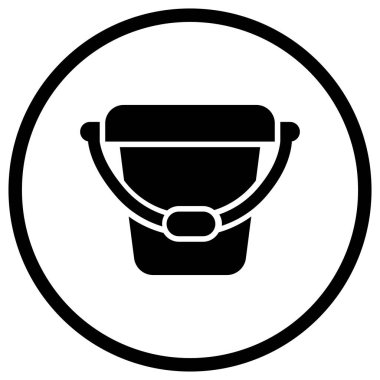 Bucket Vektör Simgesi Tasarım Çizimi