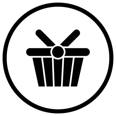 Alışveriş sepeti Vektör Simgesi Tasarım Çizimi