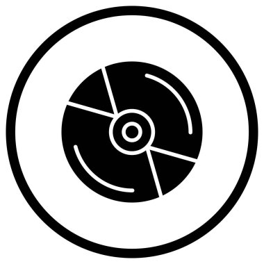 Cd Vektör Simgesi Tasarım İllüstrasyonu