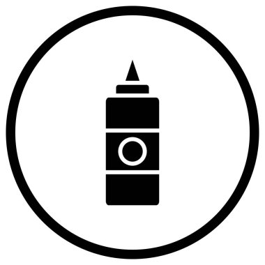 Sos şişesi Vektör Simgesi Tasarım İllüstrasyonu