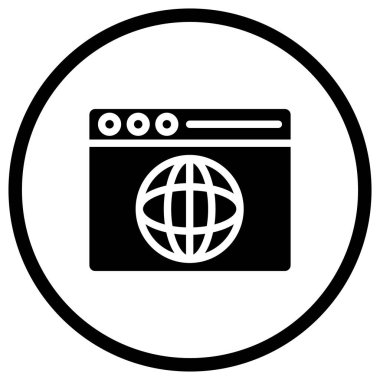 Web tarayıcı Vektör Simgesi Tasarım İllüstrasyonu