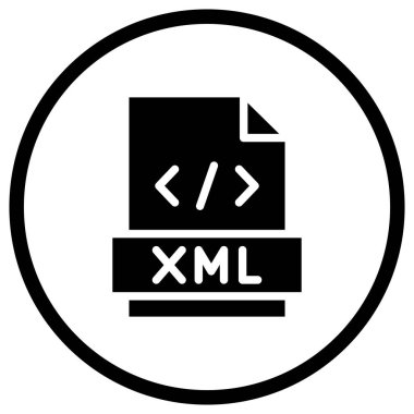 Xml Vektör Simgesi Tasarım İllüstrasyonu