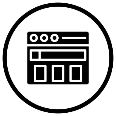 Web Sitesi Vektör Simgesi Tasarım İllüstrasyonu