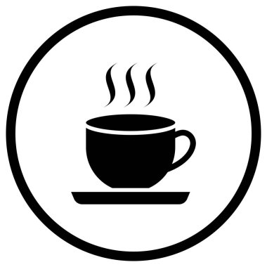 Sabah Kahvesi Vektör Simgesi Tasarım Çizimi