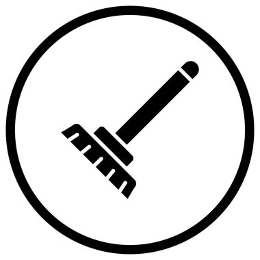 Temizleme fırçası Vektör Simgesi Tasarım İllüstrasyonu