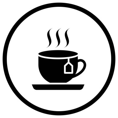 Çay Vektörü Simgesi Tasarım İllüstrasyonu