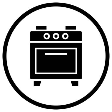 Fırın Vektörü Simgesi Tasarım İllüstrasyonu