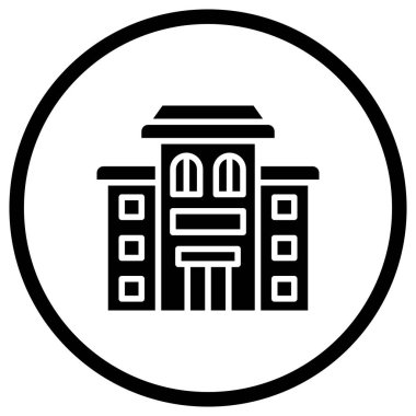 Otel Vektörü Simgesi Tasarım İllüstrasyonu