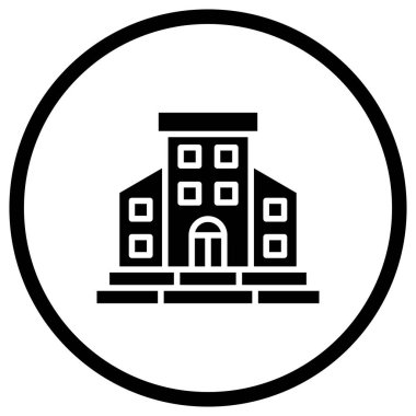 Konut Vektörü Simgesi Tasarım Çizimi