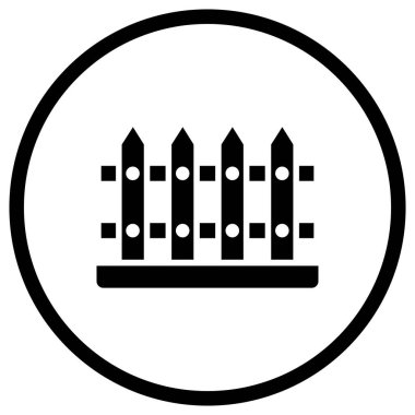 Çit Vektörü Simgesi Tasarım İllüstrasyonu