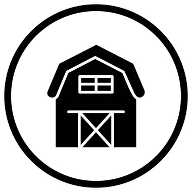 Barn Vektör Simgesi Tasarım Çizimi