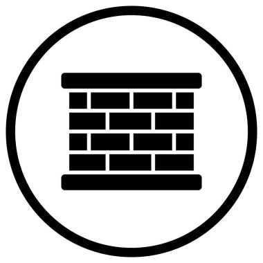 Duvar Vektörü Simgesi Tasarım İllüstrasyonu