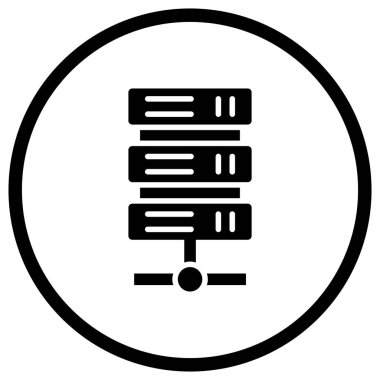 Sunucu Vektörü Simgesi Tasarım İllüstrasyonu