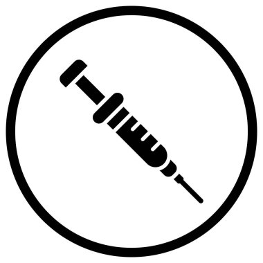 Şırınga Vektörü Simgesi Tasarım İllüstrasyonu