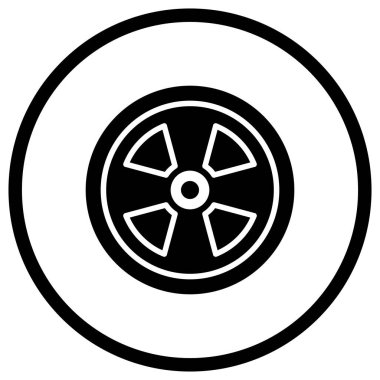 Nükleer Vektör Simgesi Tasarım İllüstrasyonu