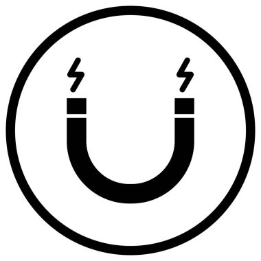 Magnet Vektör Simgesi Tasarım Çizimi