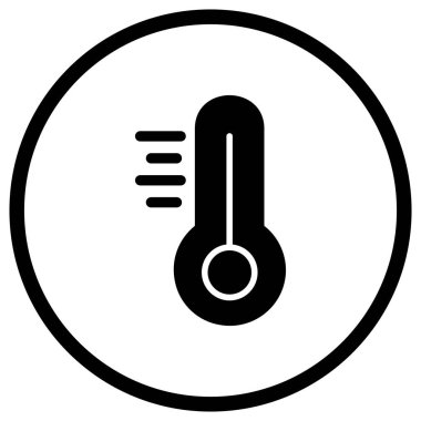 Termometre Vektör Simgesi Tasarım İllüstrasyonu