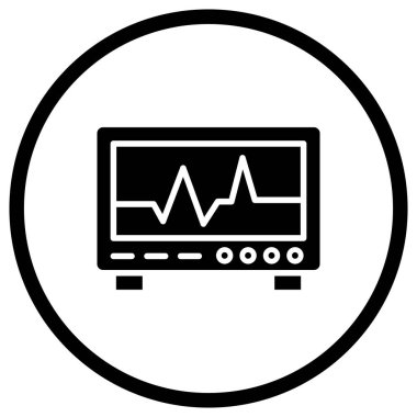 Ecg monitörü Vektör Simgesi Tasarım İllüstrasyonu
