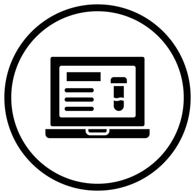 Laptop Vektör Simgesi Tasarım Çizimi