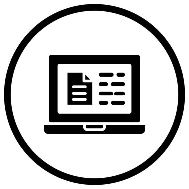 Çevrimiçi rapor Vektör Simgesi Tasarım İllüstrasyonu