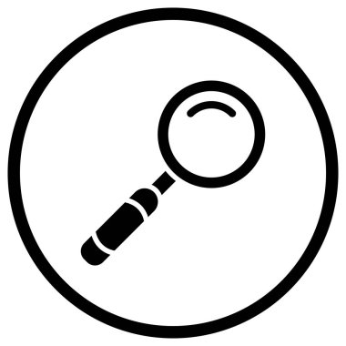 Loupe Vektör Simgesi Tasarım İllüstrasyonu