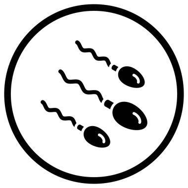 Sperm Vektörü Simgesi Tasarım İllüstrasyonu