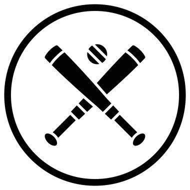 Beyzbol Vektörü Simgesi Tasarım İllüstrasyonu