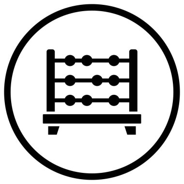 Abaküs Vektör Simgesi Tasarım Çizimi