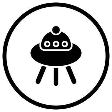 UFO vektör simgesi tasarımı illüstrasyonu