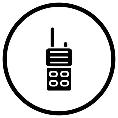 Telsiz talkie Vektör Simgesi Tasarım İllüstrasyonu