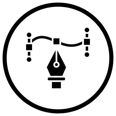 Kalem Aracı Vektör Simgesi Tasarım İllüstrasyonu