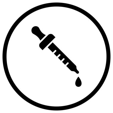 Göz damlası Vektör Simgesi Tasarım Çizimi