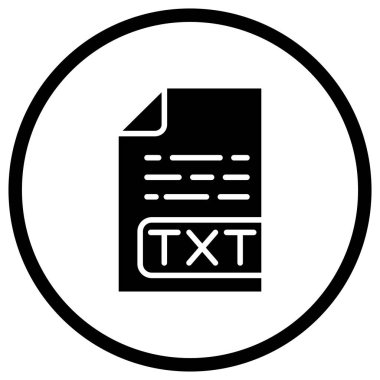 Txt Dosya Vektörü Simgesi Tasarım İllüstrasyonu