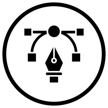 Vektör Vektörü Simgesi Tasarım İllüstrasyonu