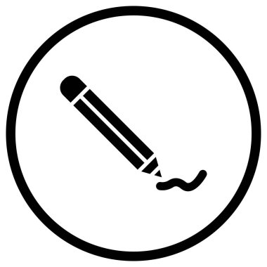 Kalem aracı Vektör Simgesi Tasarım İllüstrasyonu