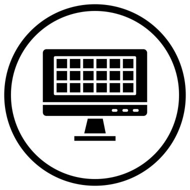 Izgara Vektörü Simgesi Tasarım Çizimi