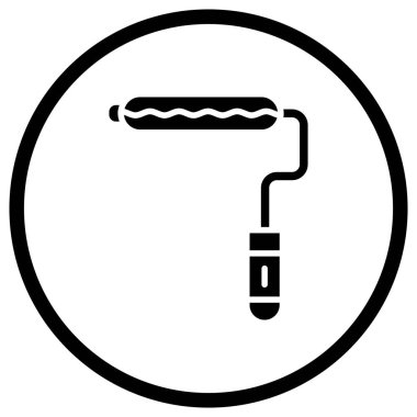 Boya Roller Vector Simgesi Tasarım İllüstrasyonu