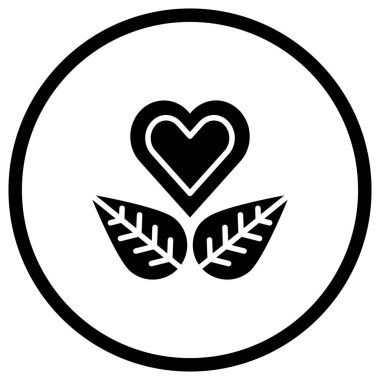 Kalp Vektörü Simgesi Tasarım İllüstrasyonu