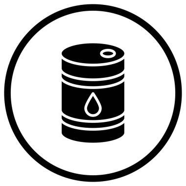 Yağ varili Vektör Simgesi Tasarım Çizimi