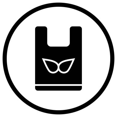 Plastik torba Vektör Simgesi Tasarım İllüstrasyonu