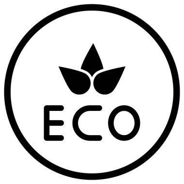 Eko Vektör Simgesi Tasarım İllüstrasyonu