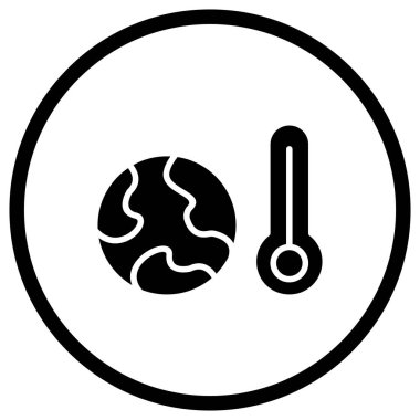 İklim Değişikliği Vektör Simgesi Tasarım İllüstrasyonu