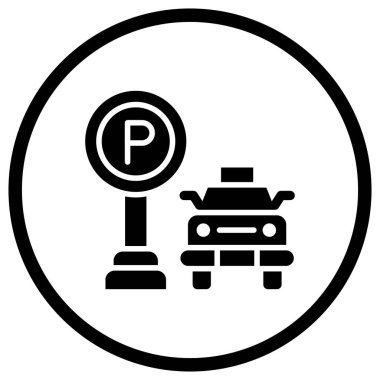 Park Vektörü Simgesi Tasarım İllüstrasyonu