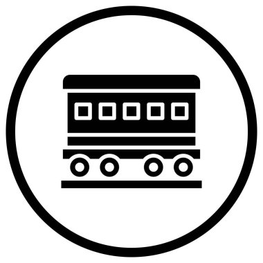 Vagon Vektörü Simgesi Tasarım İllüstrasyonu