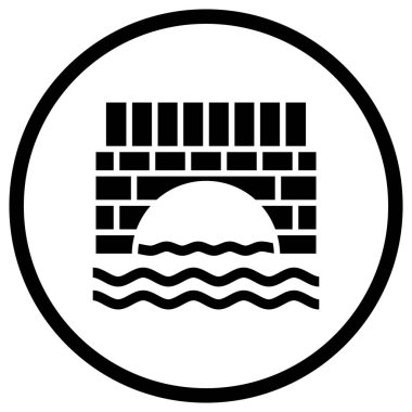 Köprü Vektörü Simgesi Tasarım İllüstrasyonu