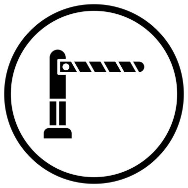 Bariyer Vektör Simgesi Tasarım İllüstrasyonu